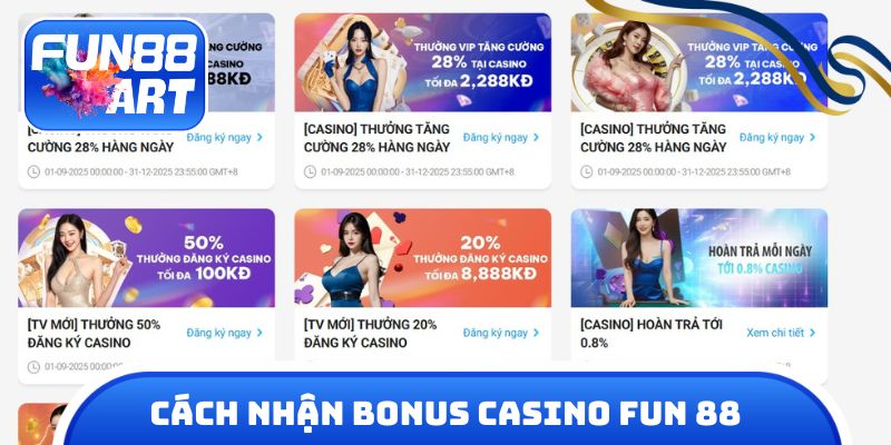 Nhận Bonus Casino Fun 88